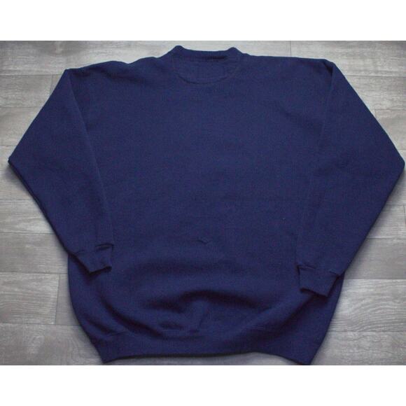Vintage 90s Forrestel Embroidered Crewneck Sweatshirt XL Blue Casual VTG Fall - Picture 4 of 4